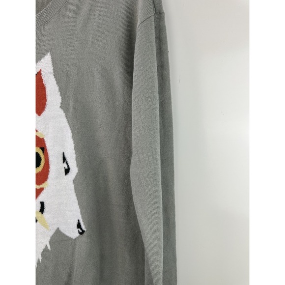 Her Universe Princess Mononoke Mask Sweater Lightweight Gray Size Medium - Picture 6 of 12